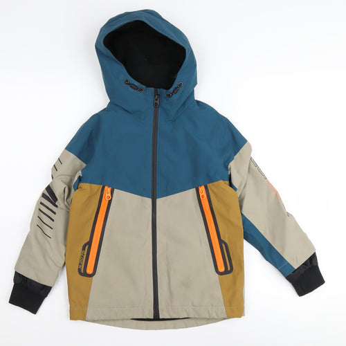 NEXT Boys Blue Beige Hooded Jacket 6 Years Casual