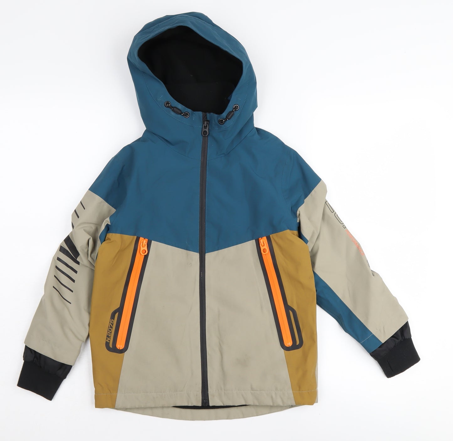 NEXT Boys Blue Beige Hooded Jacket 6 Years Casual