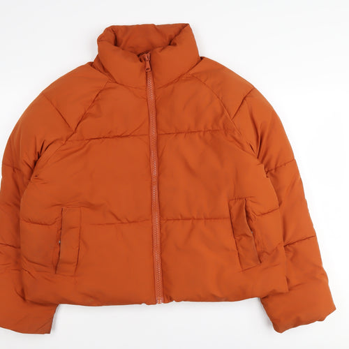 Monki Women's Orange Puffer Jacket Size S