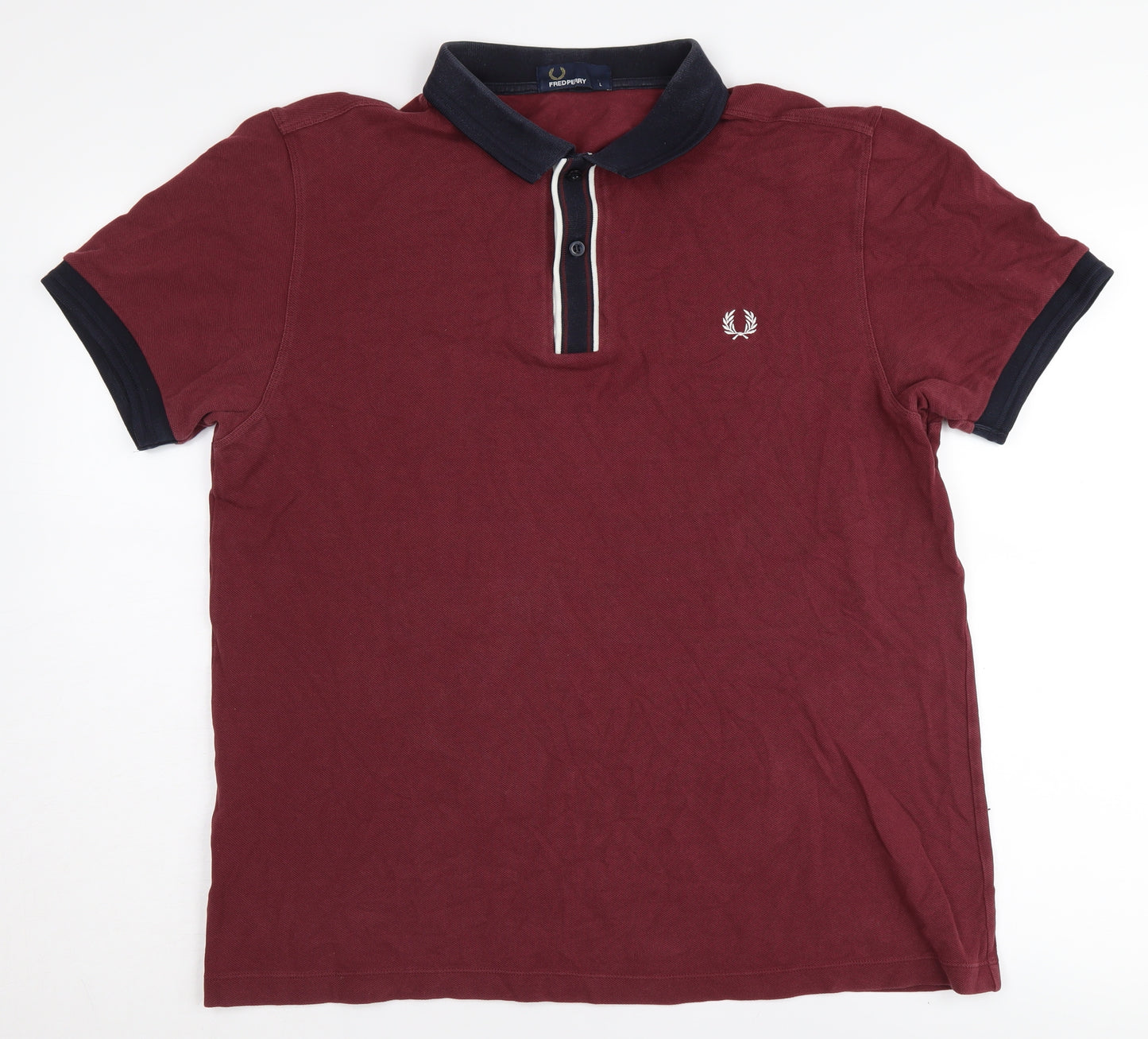 Fred Perry Men's Red Polo Shirt L, Short Sleeve
