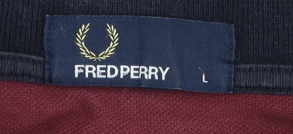 Fred Perry Men's Red Polo Shirt L, Short Sleeve