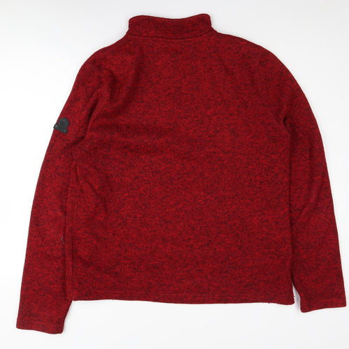 TOG24 Women's Red Henley Fleece Sweatshirt M