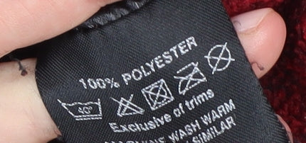 TOG24 Women's Red Henley Fleece Sweatshirt M