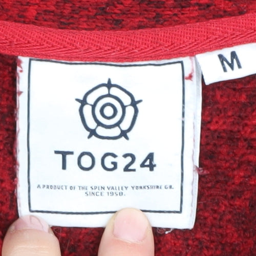 TOG24 Women's Red Henley Fleece Sweatshirt M