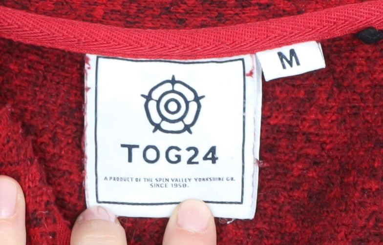 TOG24 Women's Red Henley Fleece Sweatshirt M