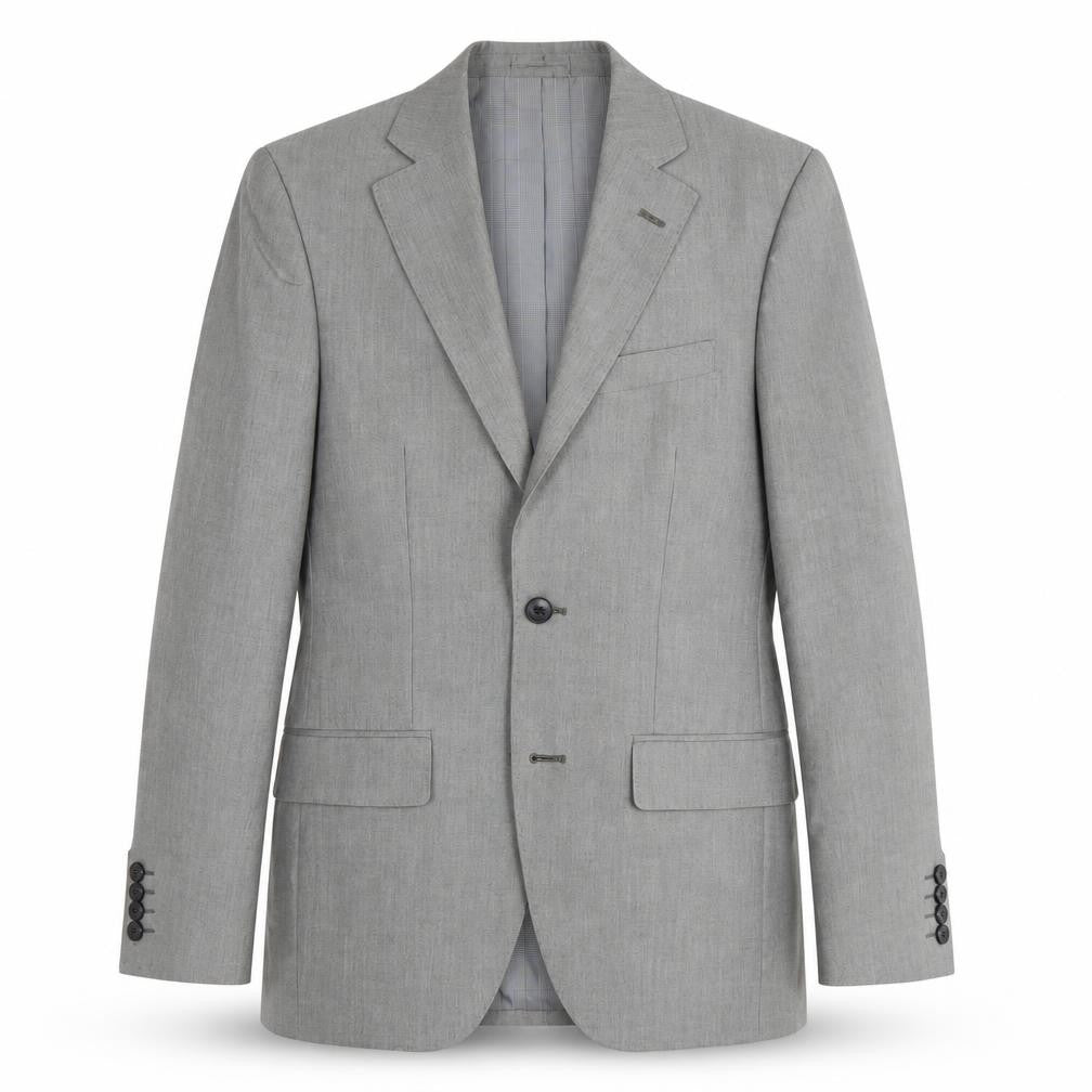 Front view of J. Ferrar Men's Grey Suit Jacket, 34R, Classic Style
