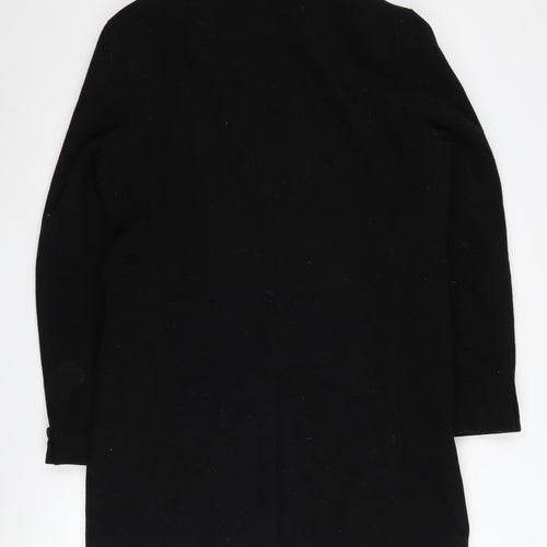 New Look Men's Black Medium Coat, Polyester, Wool Blend