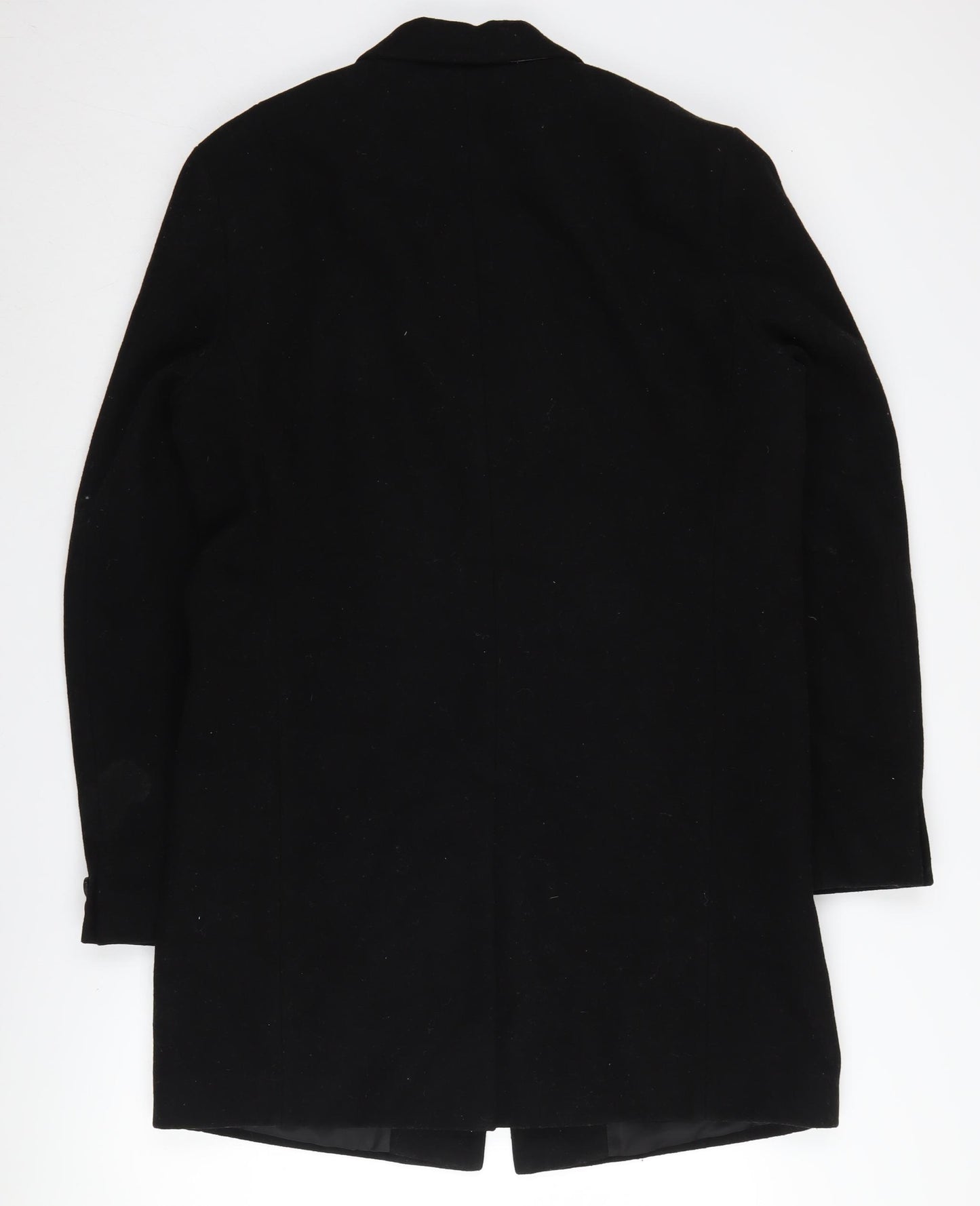 New Look Men's Black Medium Coat, Polyester, Wool Blend