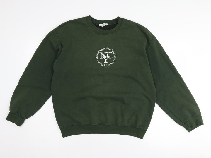 Topshop Women’s Green Pullover Sweatshirt, M, Casual