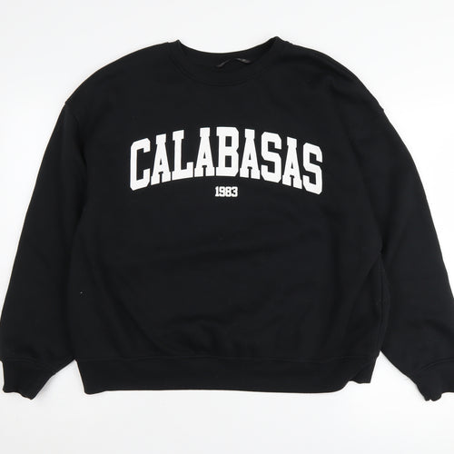 Dunnes Women's Black Pullover Sweatshirt, L - Casual