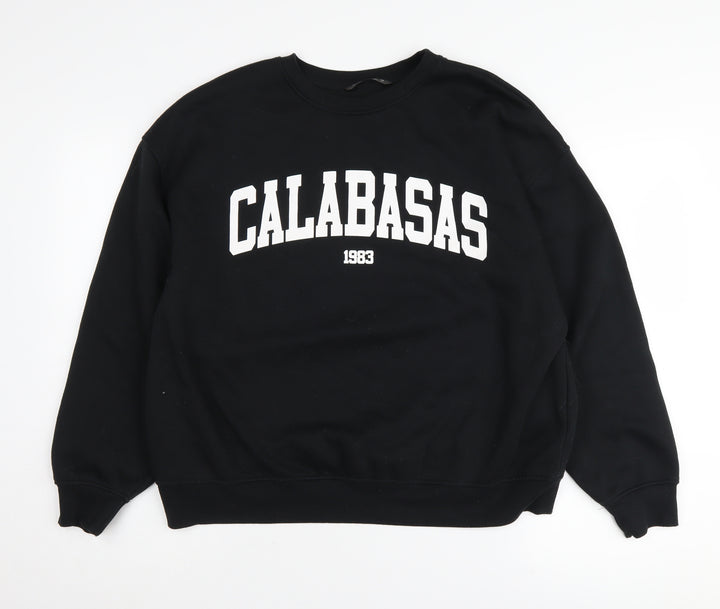 Dunnes Women's Black Pullover Sweatshirt, L - Casual