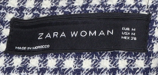 Zara Women Multicoloured Check Tweed Coat Size 12