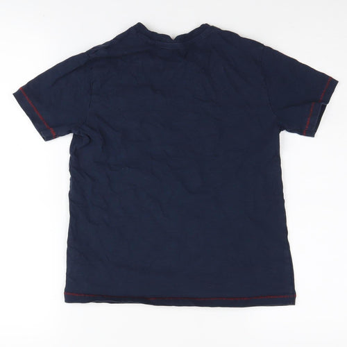 Next Boys Blue T-Shirt, Camouflage Pocket, Age 9-10, Crew Neck