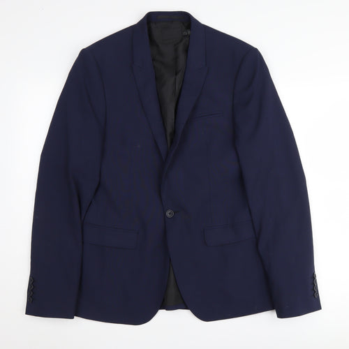 ASOS Men's Blue Blazer, 38 Chest, Regular Fit
