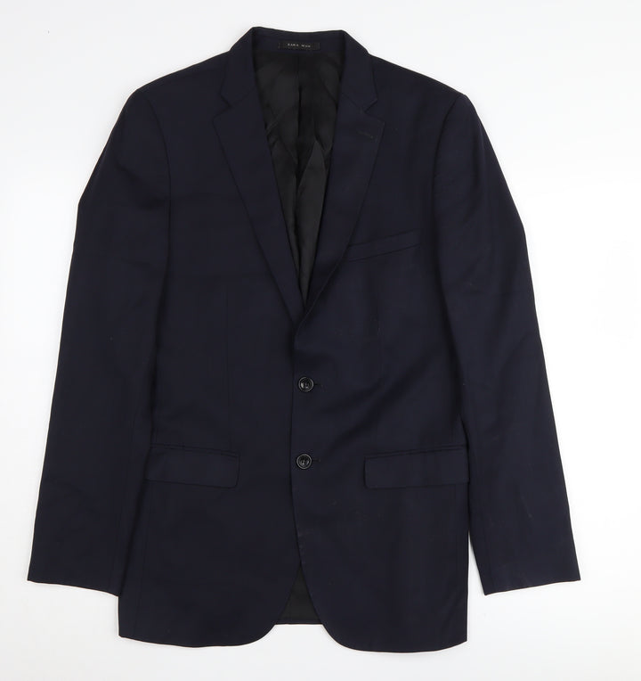 Zara Man Black Blazer, Size 38, Men's Formal Jacket