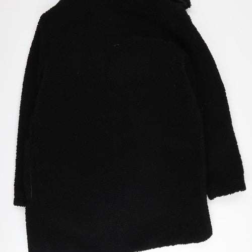 New Look Women's Black Polyester Overcoat Size 12