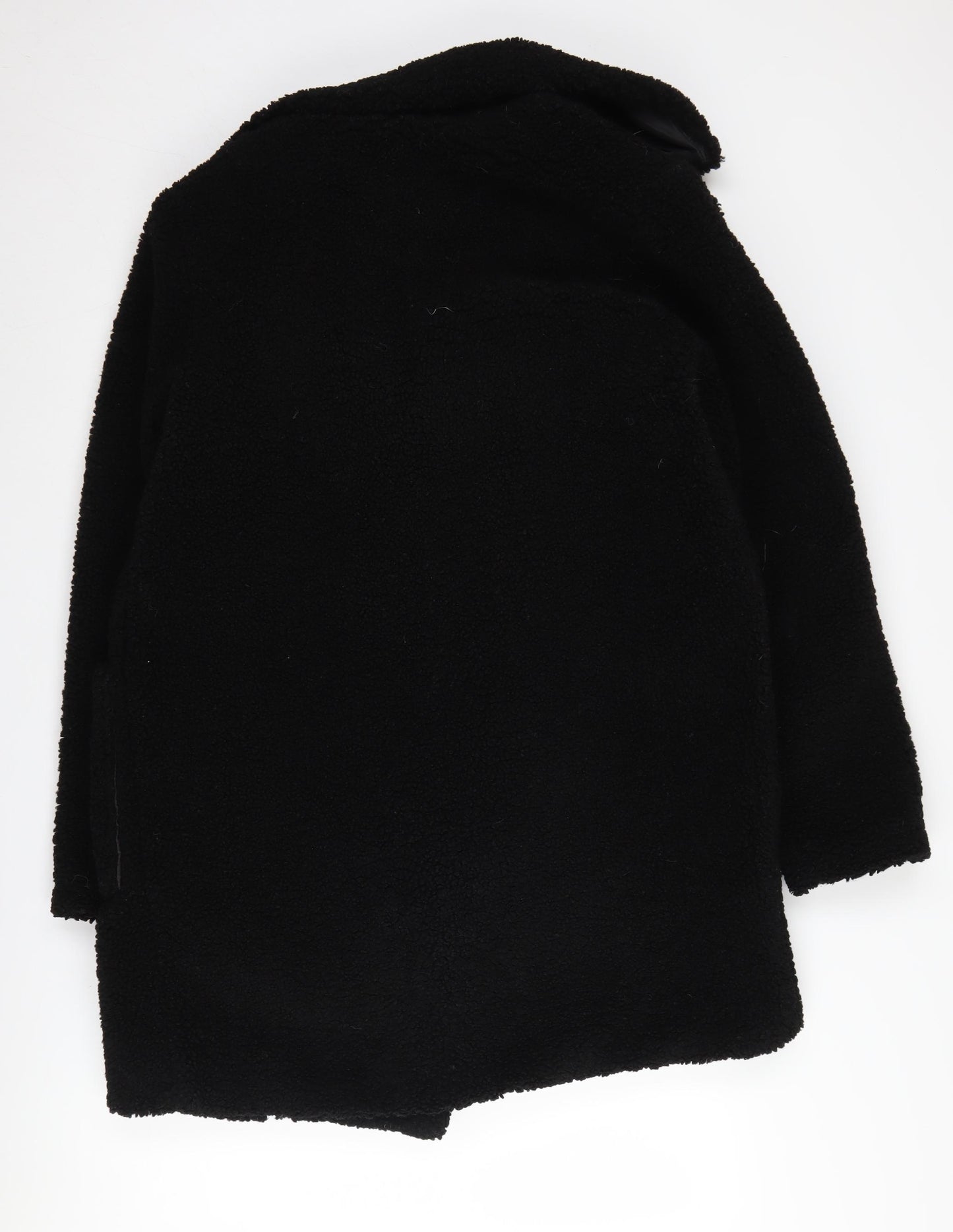 New Look Women's Black Polyester Overcoat Size 12
