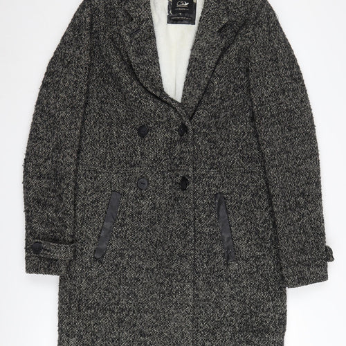 Clockhouse Women's Grey Tweed Pea Coat Size S