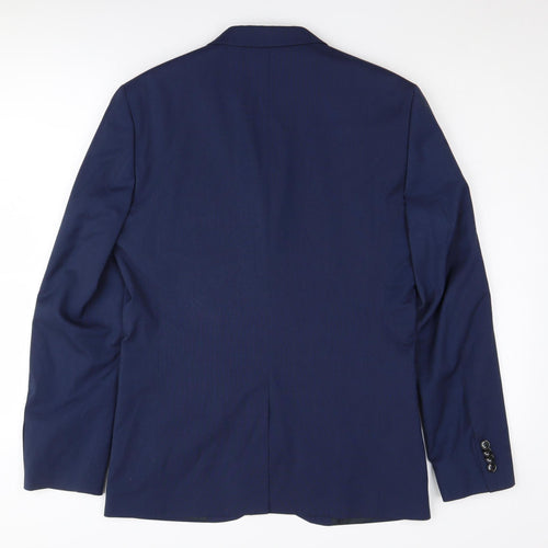 H&M Men's Blue 38R Blazer, Formal Single-Breasted