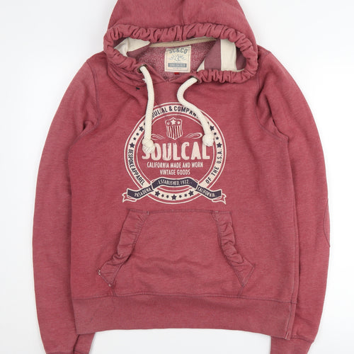 Soulcal & Co Women's Red Pullover Hoodie, Size 16