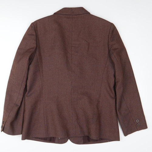 St Michael Women's Brown Wool Blazer, Size 16