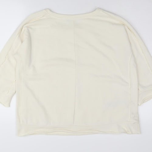 Violeta by Mango Women's White Jewel Pullover Jumper S