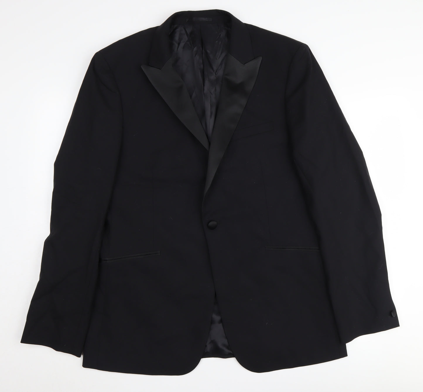 Kin Men's Black Wool Tuxedo Suit Jacket Regular Fit