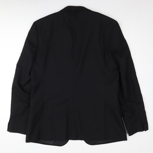 Kin Men's Black Wool Tuxedo Suit Jacket Regular Fit
