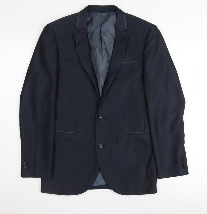 Next Men's Blue Slim Blazer, 36S, Formal