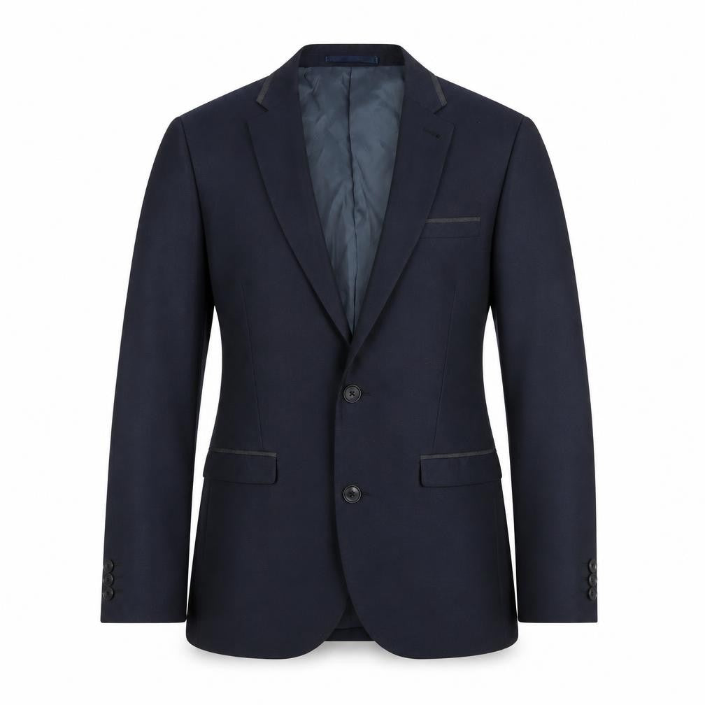 Front view of Next Men's Blue Slim Blazer, 36S, Formal
