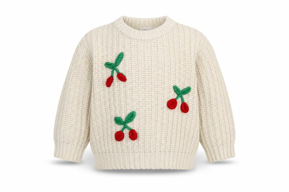 Front view of Zara unisex baby jumper ivory 18-24 months pullover knit