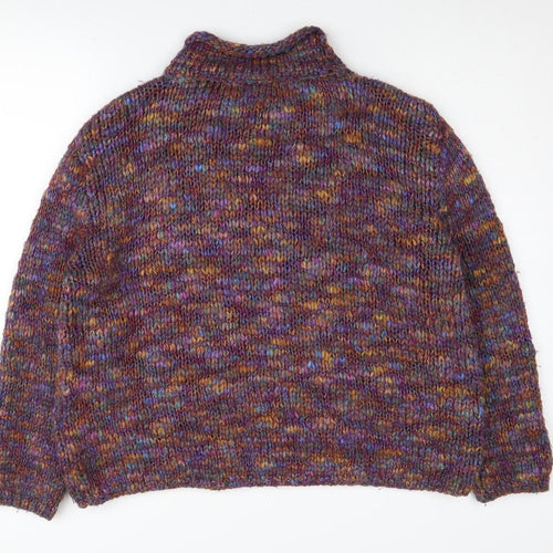 Olsen Women's Multicoloured Roll Neck Pullover Jumper 18