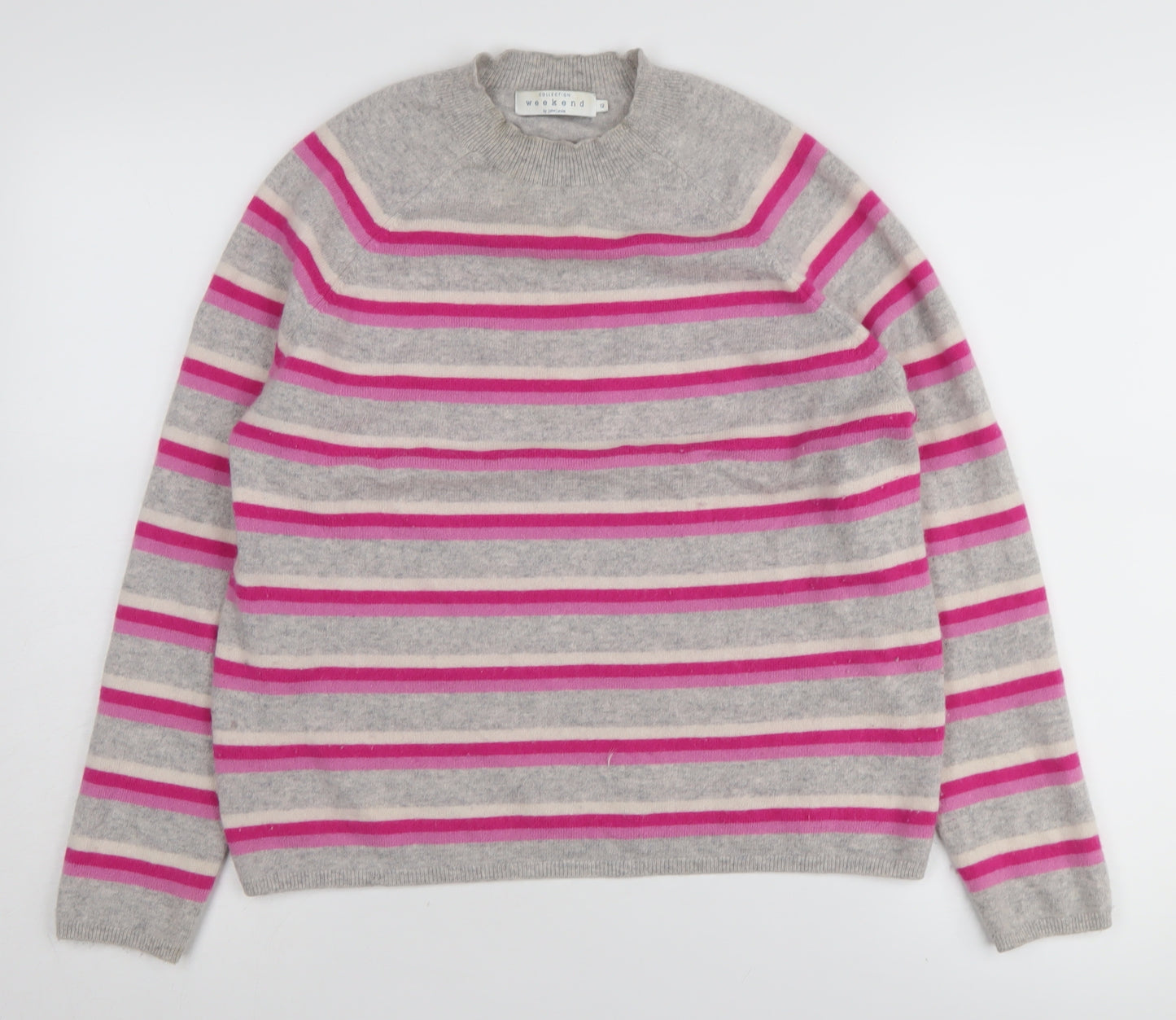 John Lewis Women's Multicoloured Striped Cashmere Jumper