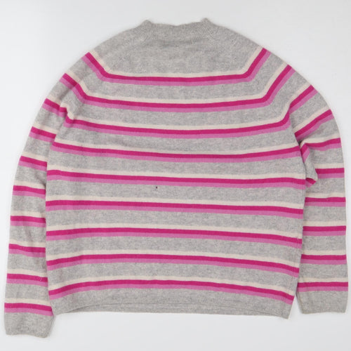 John Lewis Women's Multicoloured Striped Cashmere Jumper