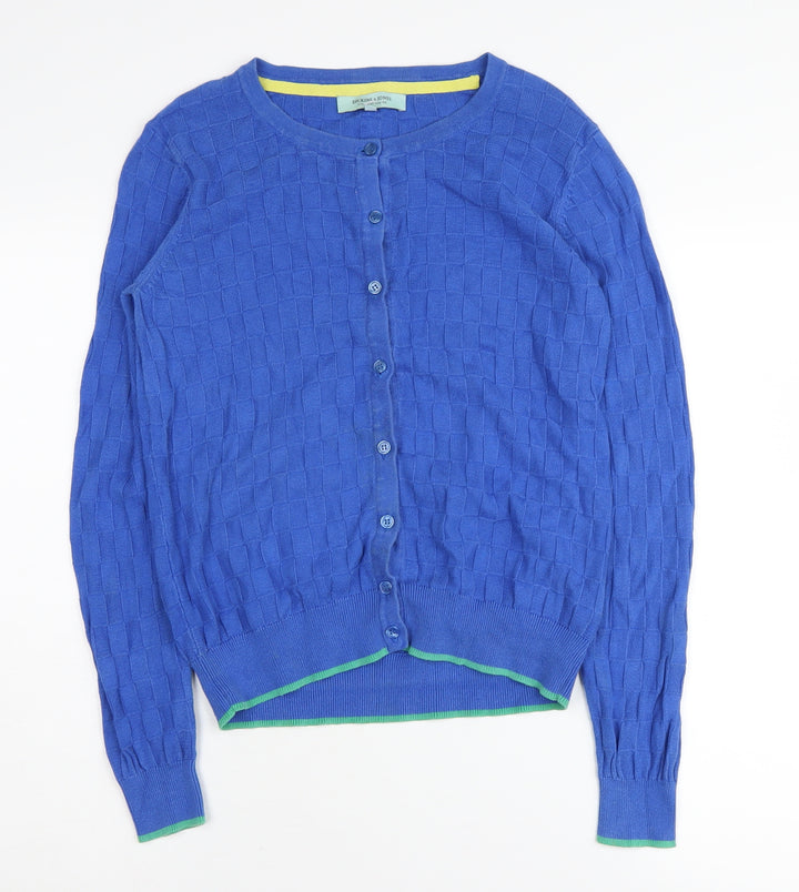 Dickins & Jones Women's Blue Cotton Cardigan Size S