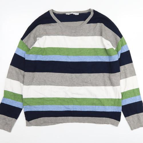 Pebble Bay Women's Multicoloured Striped Pullover Jumper 12