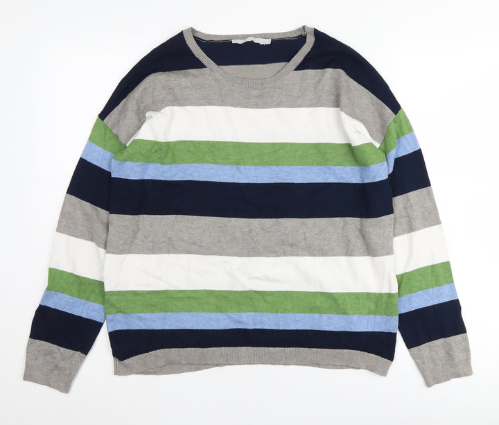Pebble Bay Women's Multicoloured Striped Pullover Jumper 12