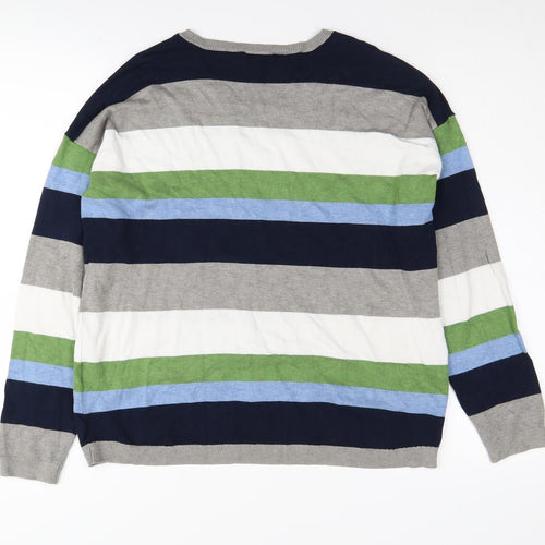 Pebble Bay Women's Multicoloured Striped Pullover Jumper 12