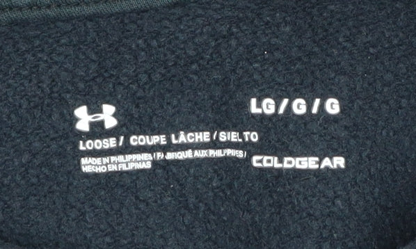 Under Armour Men's Black Hooded Pullover Logo Hoodie, Size L