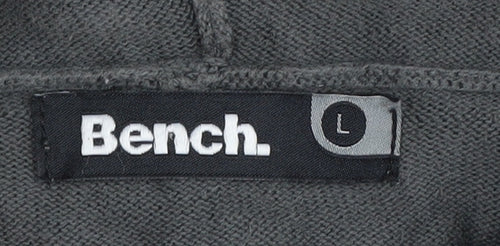 Bench Men's Black Hooded Jacket L - Casual Style