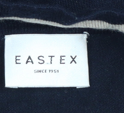 Eastex Women's Blue Striped Cardigan, Size 12, Casual Knit