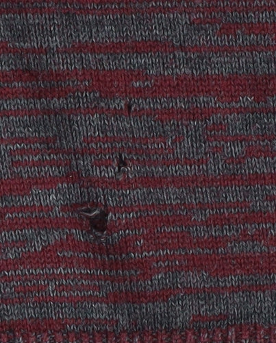 Pierre Cardin Men's Red Striped Jumper Size L Cotton Blend