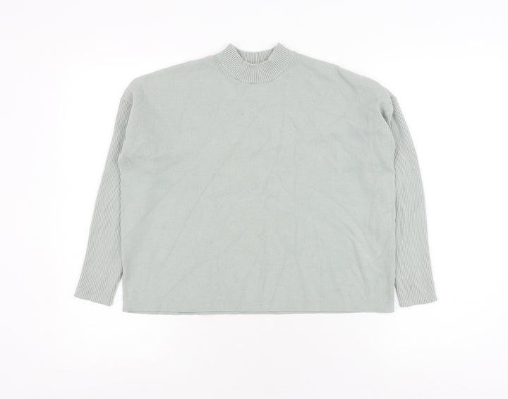 Oliver Boas Grey Mock Neck Pullover Jumper Size 6