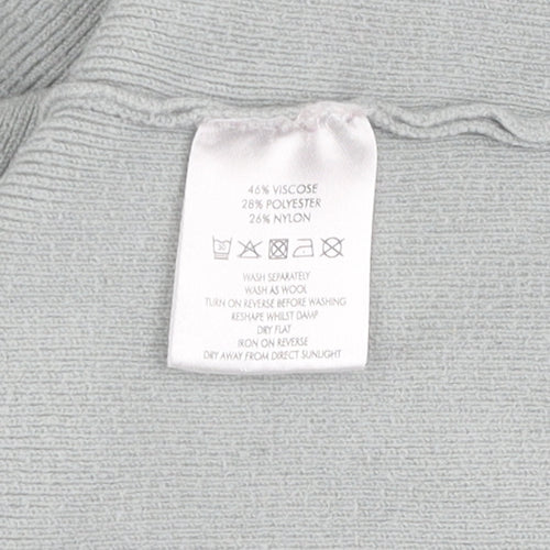 Oliver Boas Grey Mock Neck Pullover Jumper Size 6