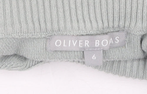 Oliver Boas Grey Mock Neck Pullover Jumper Size 6