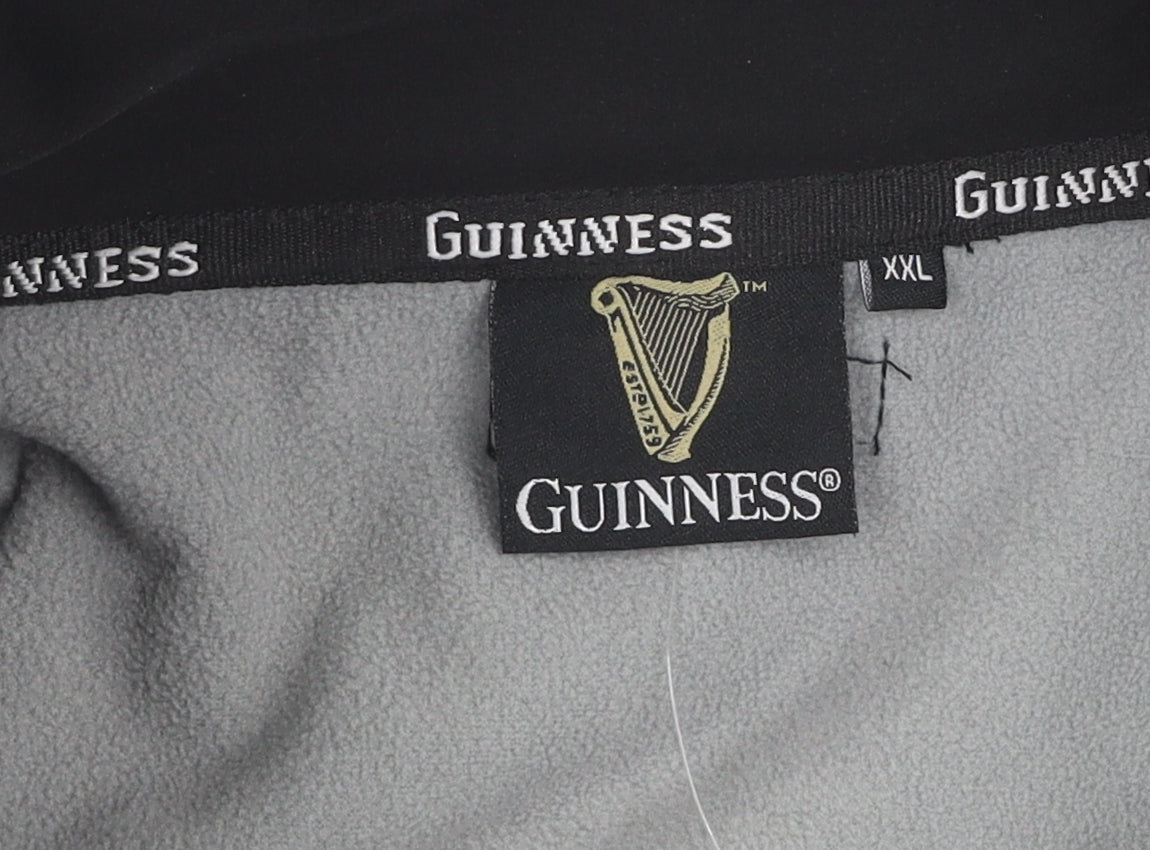 Guinness Men's Black Hooded Jacket 2XL