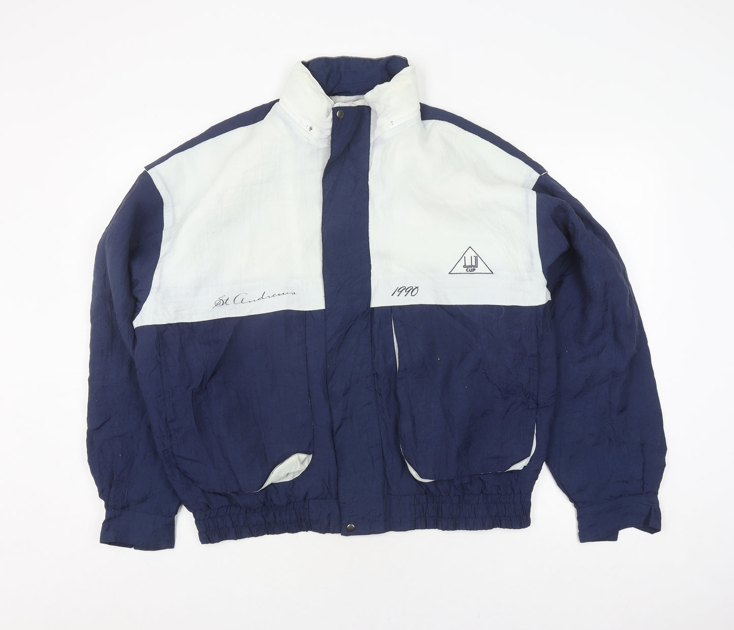 Dunhill Men's Blue Large Windbreaker Jacket