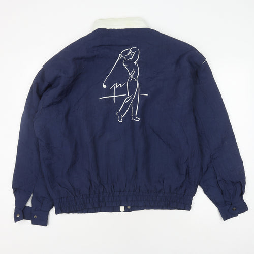 Dunhill Men's Blue Large Windbreaker Jacket