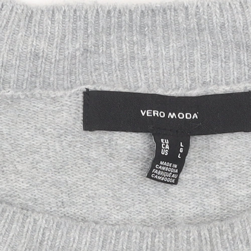 Vero Moda Women's Grey Pullover Jumper, Size L