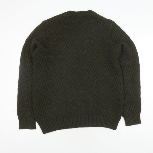 John Lewis & Co. Men’s Green Wool Pullover Jumper - M